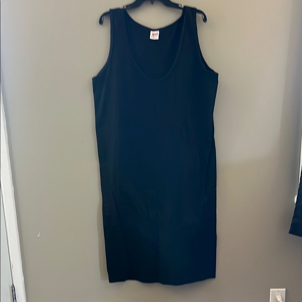 Anvil Black Cotton Dress